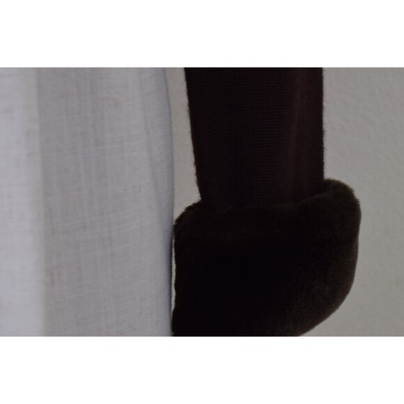 Vintage‎ 90s Chocolate Brown Crop Acrylic/Wool Cardigan size M - Picture 6 of 10